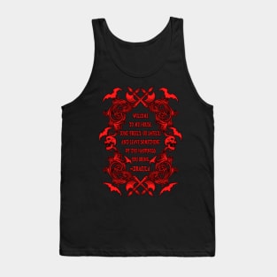 Dracula Welcome Quote Tank Top